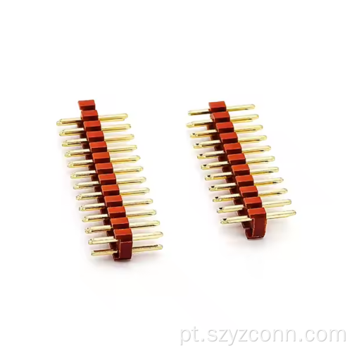 Cabeçalho de passo de 2,0 mm em fileira dupla reta VERMELHO